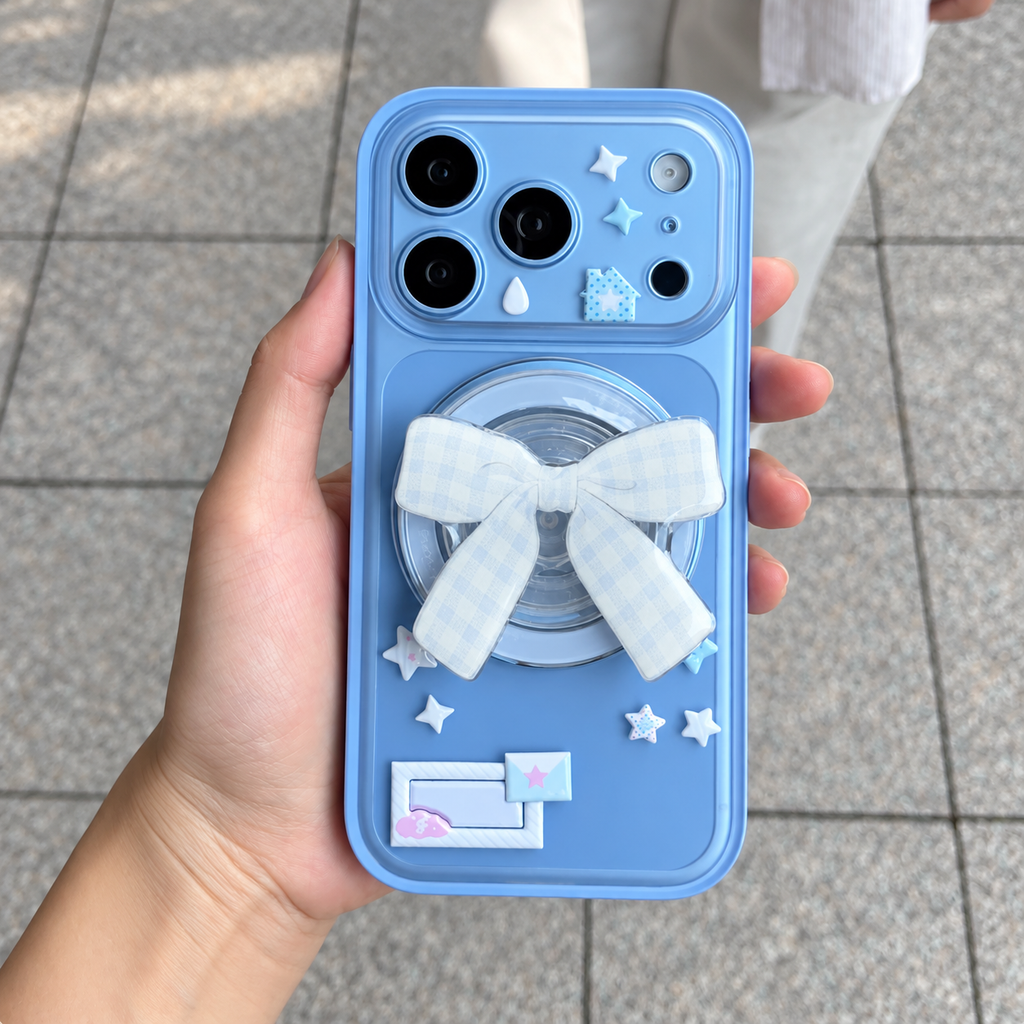 Baby Blue Bow iPhone Case
