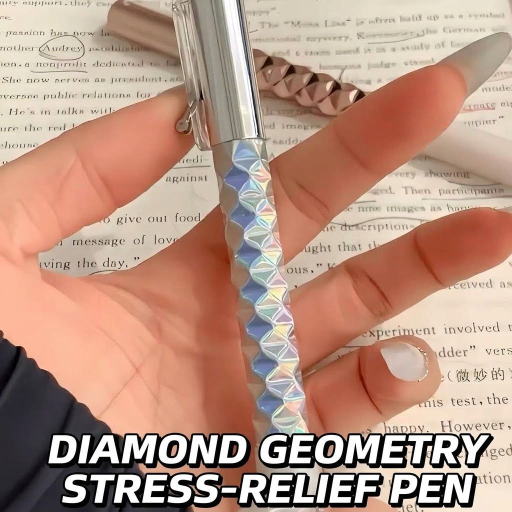 3D Diamond Geometric Deformable Fidget Gel Pen