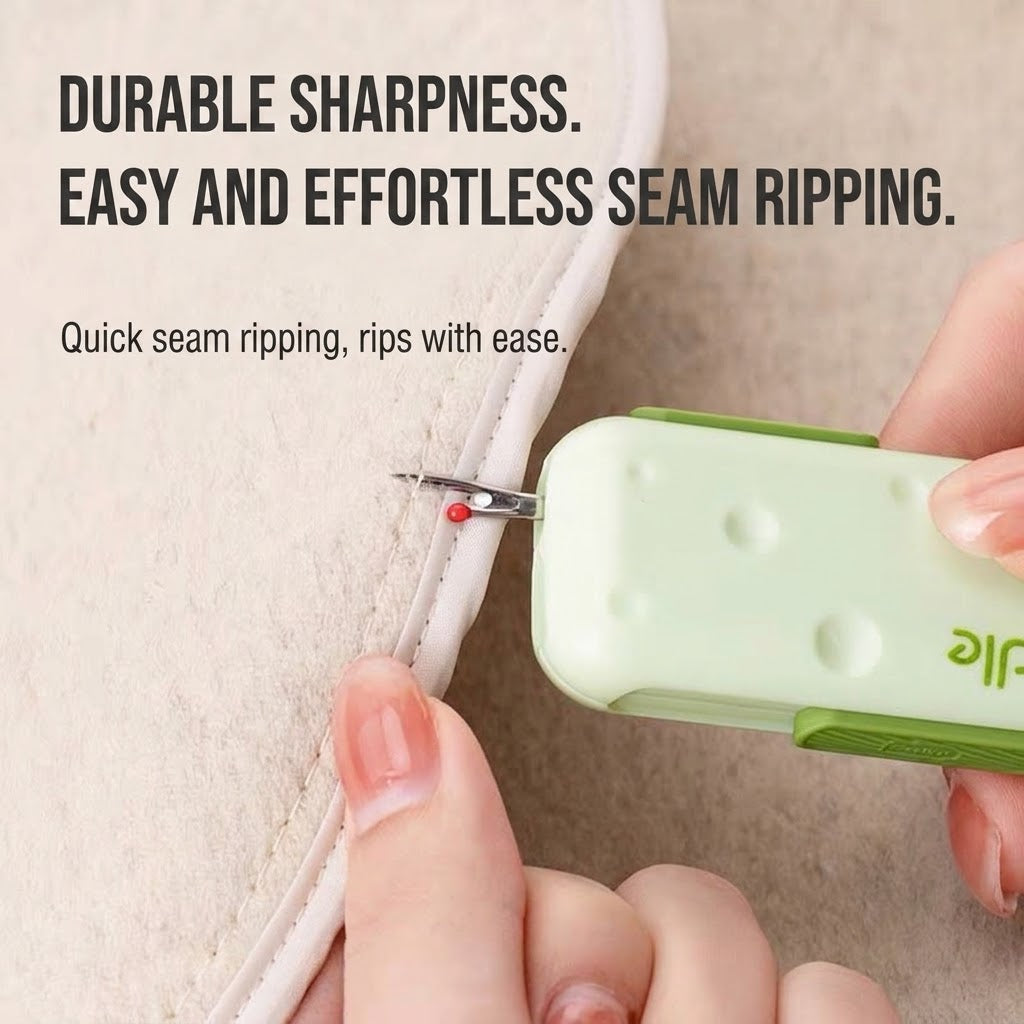 Automatic Needle Threader & Seam Ripper with Built-In Magnetic Storage