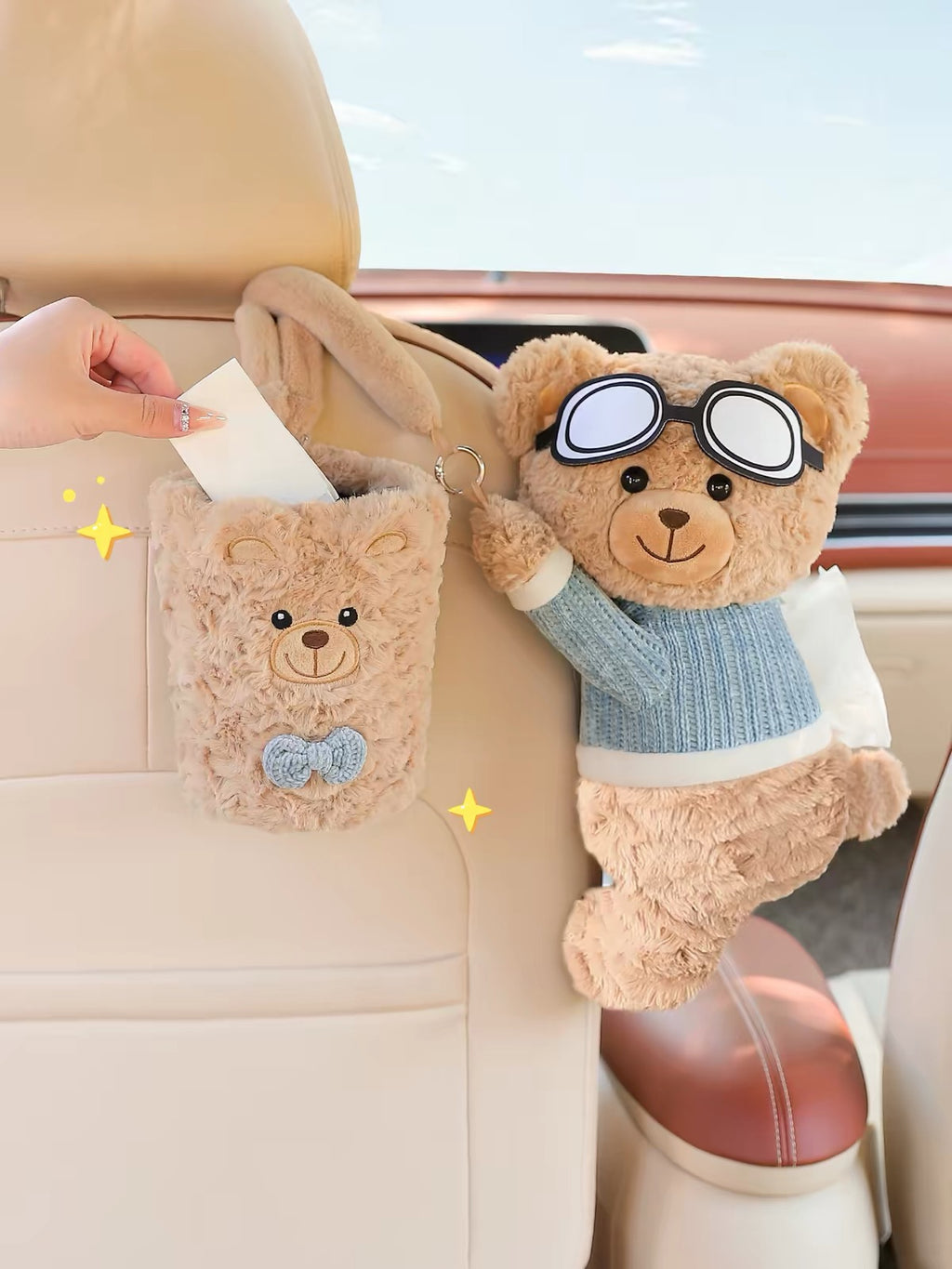 Hanging Dog Car Tissue Holder