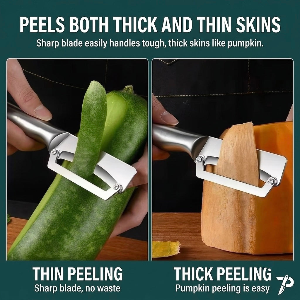 Wooden Handle Stainless Steel Peeler, Cutter & Opener