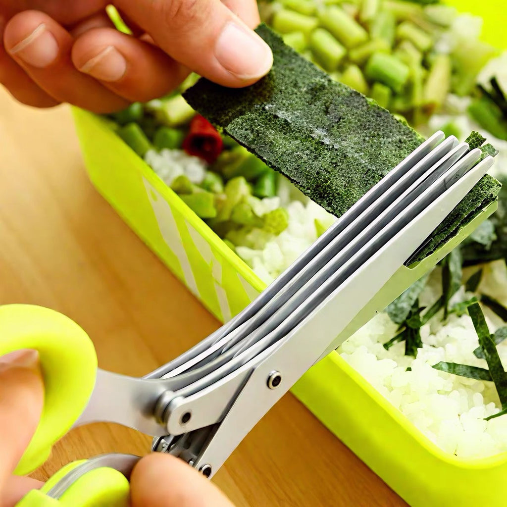 Multi-Blade Herb Shears & Cutter Tool For Kitchen