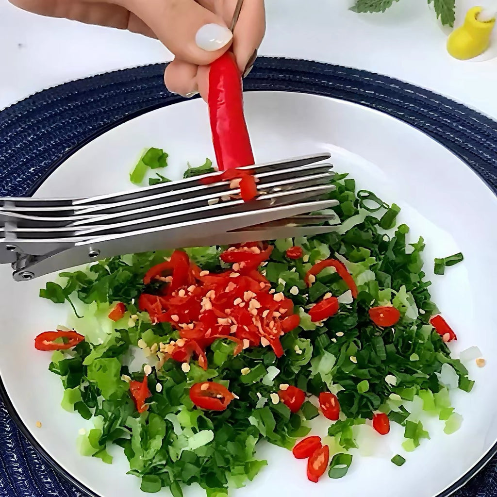 Multi-Blade Herb Shears & Cutter Tool For Kitchen