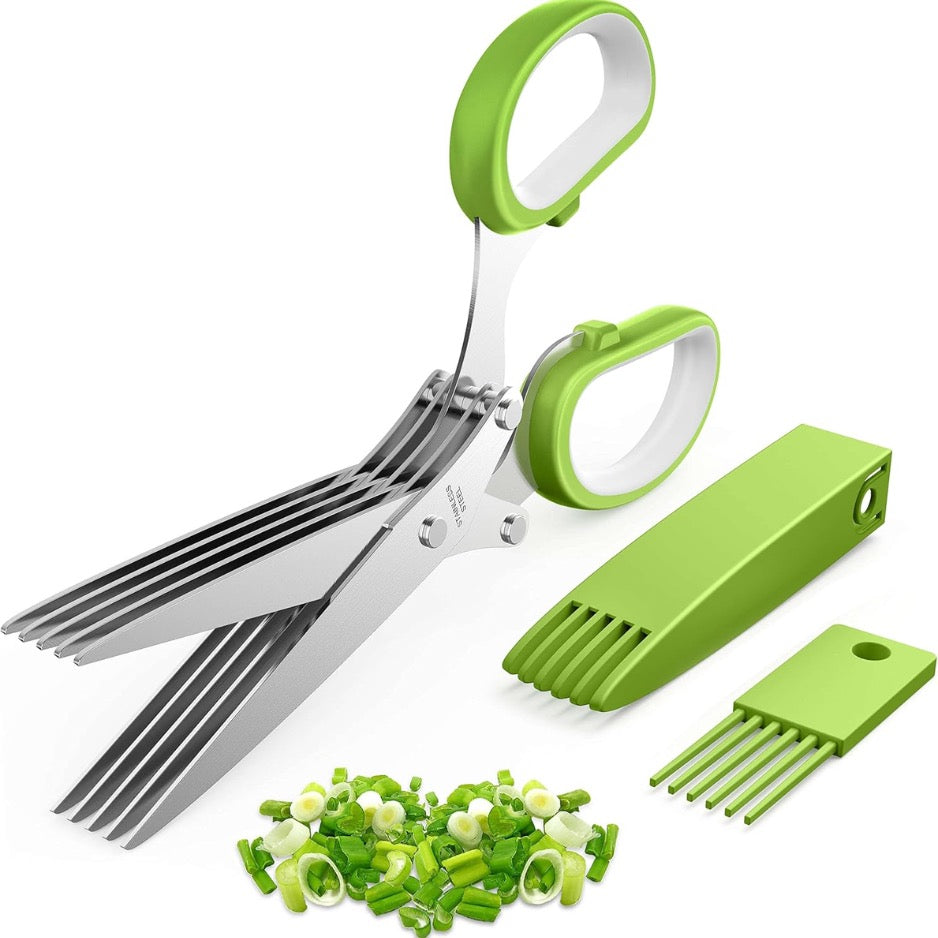 Multi-Blade Herb Shears & Cutter Tool For Kitchen