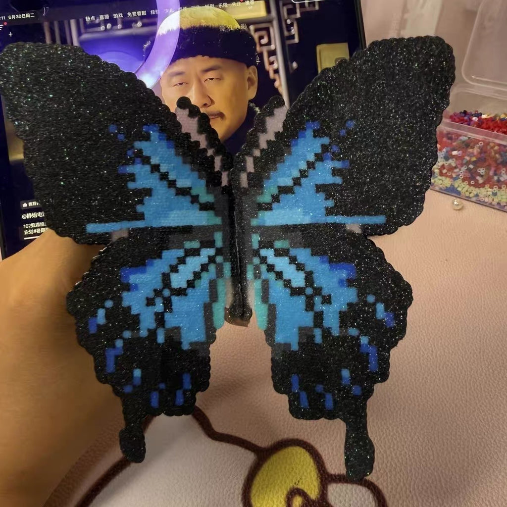 Handmade Butterfly Pixel Bracelet with Concert Strap.