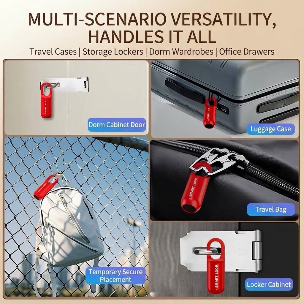 Smart Keyless Fingerprint Padlock USB & Rechargeable