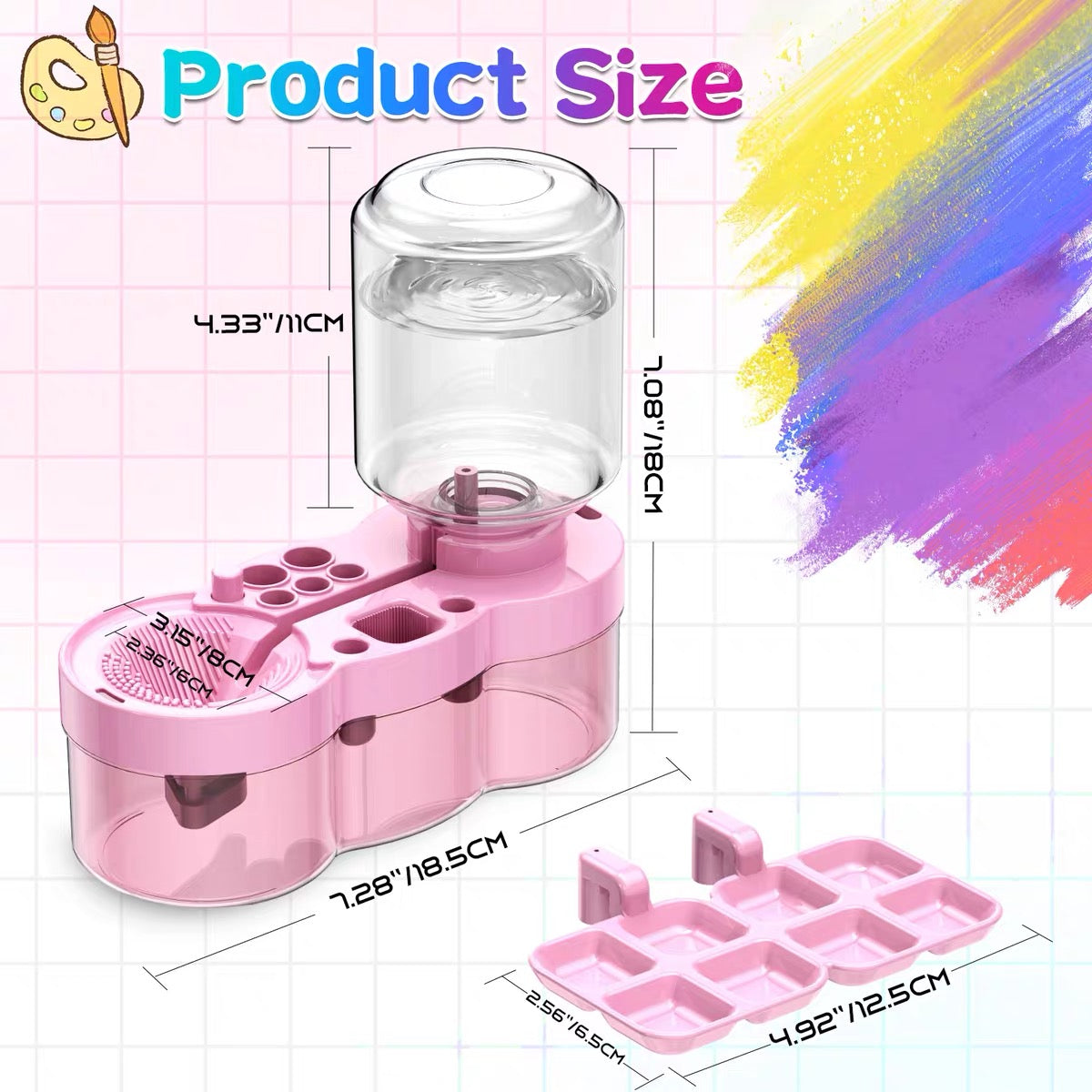 Multifunctional Paint Brush Rinser & Paint Tray Organizer