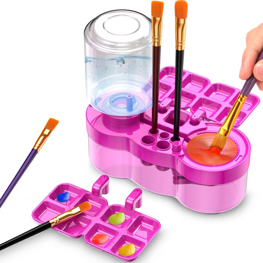 Multifunctional Paint Brush Rinser & Paint Tray Organizer