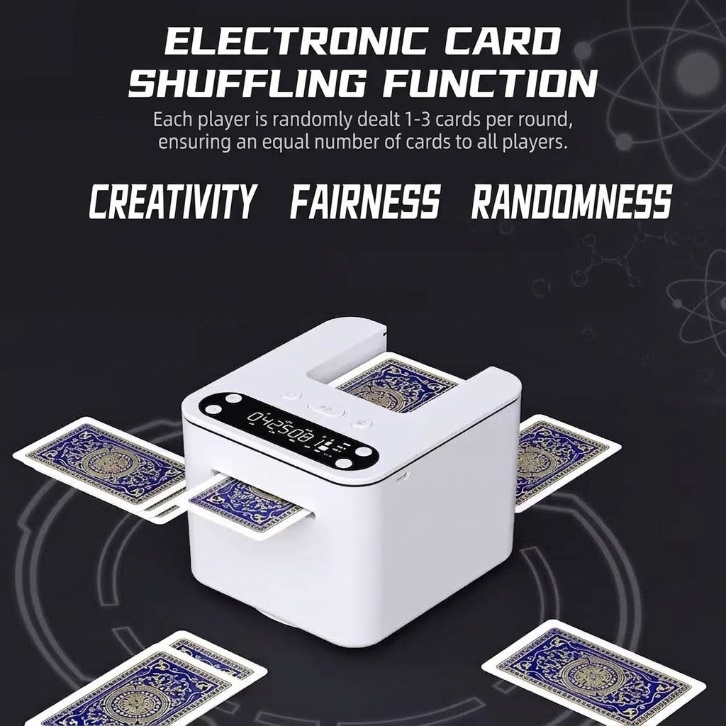 Automatic Playing Card Dealer – 360° Rotating USB Charging Cable